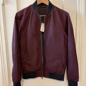 Dark Red River Island Bomber Jacket